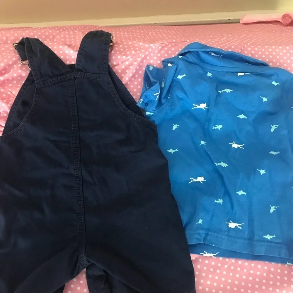 Carter’s Shirt and Overalls Outfit